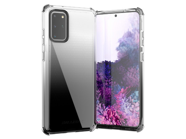 Funda protectora semitransparente de uso rudo Ballistic Jewel Spark para Samsung Galaxy S20 Plus. Color Negro.