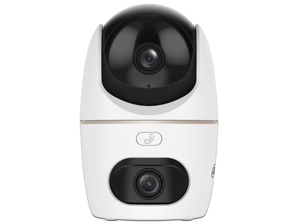 Cámara IP PT Dahua DH-HPT1339DD-STW-3E2-IL de 3MP con Doble lente 2K, IR hasta 30m, Botón de llamada, Alarma de luz y sonido, Bluetooth y Wi-Fi 6.