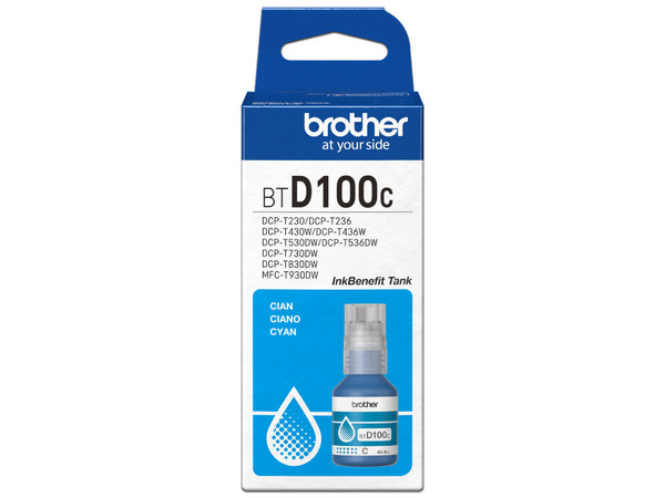 Botella de Tinta Brother  BTD100C, Ultra Alto Rendimiento, Color Cian. - imagen 2