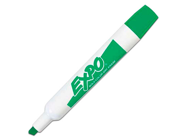 Marcador Sanford Expo para Pizarrón Blanco, Punta Cincel, Color Verde.
