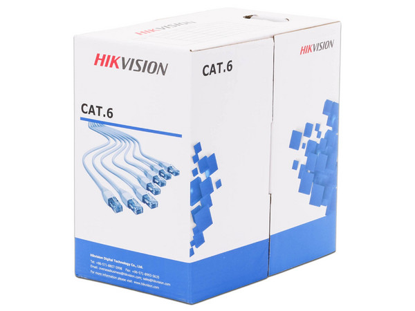 Bobina de Cable Hikvision DS-1LN6-UE-WB, Cat6, 305m, Color Azul.