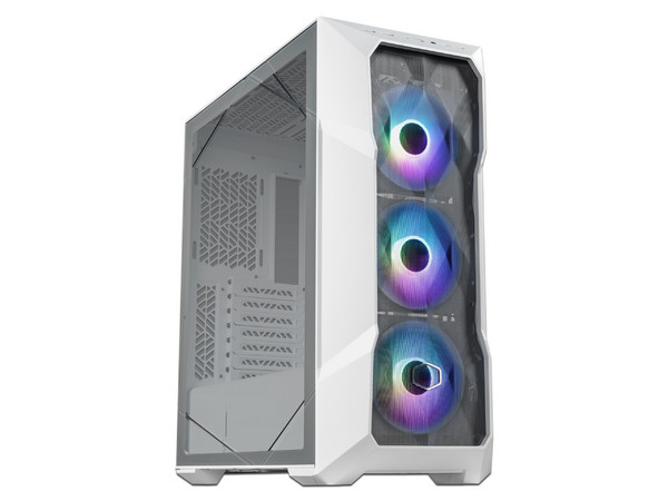 Gabinete Gamer Cooler Master MasterBox TD500, ATX, Mid-Tower, ARGB (sin fuente de poder). Color Blanco.