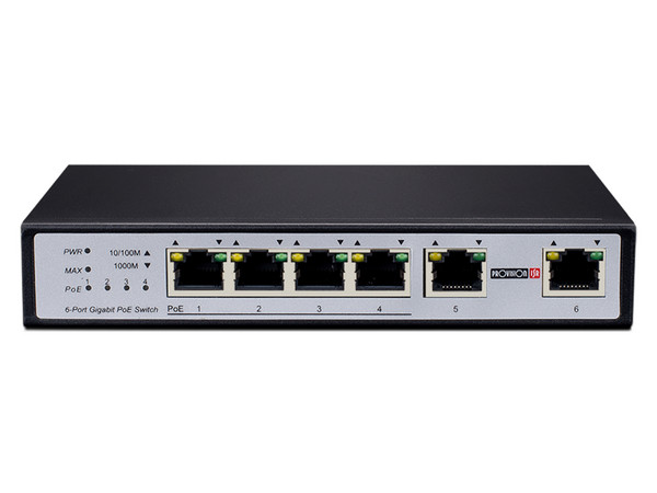 Switch Provision-ISR PoES-0472GC+2G, De 6 puertos 10/100/1000Mbps, Distancia De Hasta 100 mts, POE.