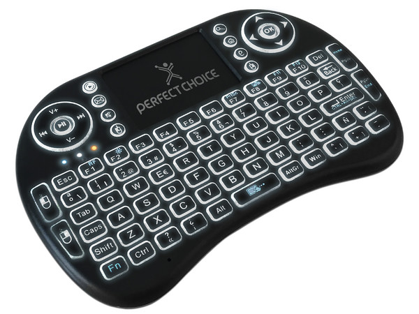 Mini teclado inalámbrico Perfect Choice con touchpad, USB. Color Negro. - imagen 2