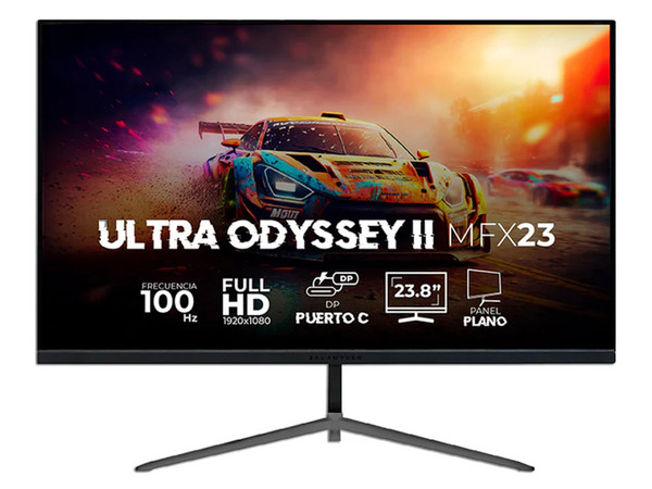 Monitor Gamer Balam Rush Ultra Odyssey II MFX23 de 23.8", Resolución 1920 x 1080 (Full HD 1080p), 100Hz, 1ms, Color Negro.