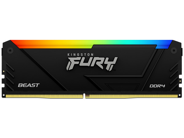 Memoria DIMM Kingston FURY Beast RGB DDR4, PC4-28800 (3600MHz), CL18, 32GB. Color Negro. - imagen 2