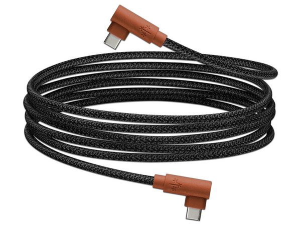 Cable USB Hune AT-ACC-CA-353-COR, de USB-C a USB-C (M-M), Conector de 90 grados, 1.2m, Color Naranja. - imagen 2