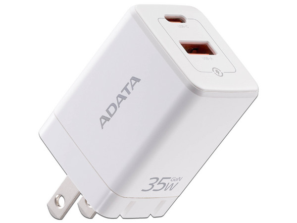 Cargador de Pared ADATA CHARGERU-0352-QCPDWH de 35W, Puerto USB Tipo A y USB Tipo C, Color Blanco. - imagen 2
