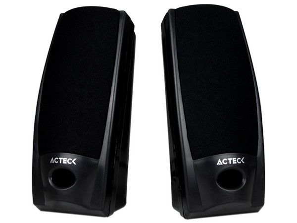 Bocinas Acteck Multimedia AX-2500 de 300 Watts PMPO, Color Negro.