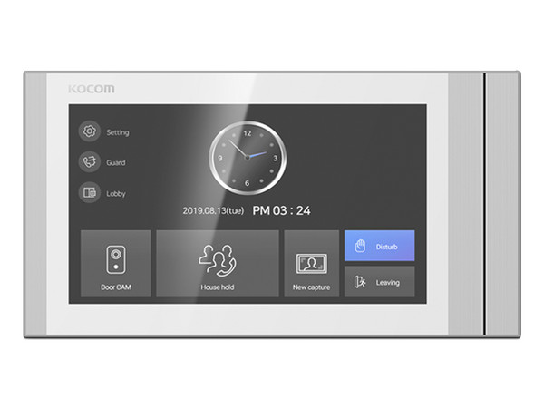 Monitor Analógico Kocom KCV-T701SM, LCD de 7", 1080p, Soporta 2 Frentes de Calle y hasta 4 Monitores.