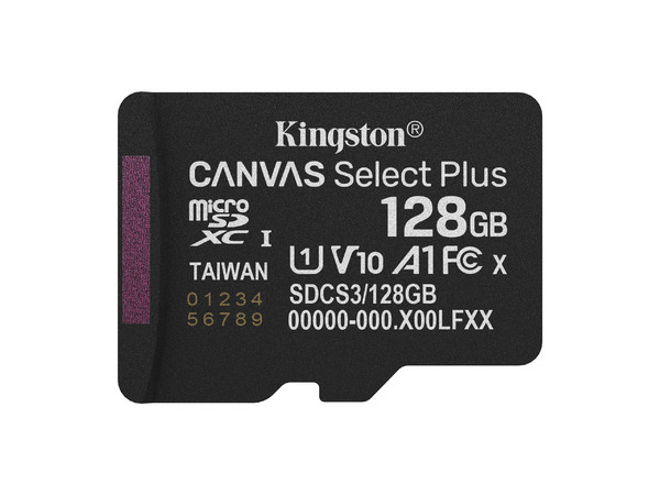 Memoria Kingston Canvas Select Plus MicroSDXC de 128 GB Clase 10, incluye adaptador SD. - imagen 3
