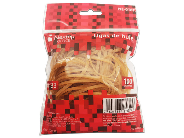 Paquete de Ligas Nextep NE-018T, Bolsa con 100g.