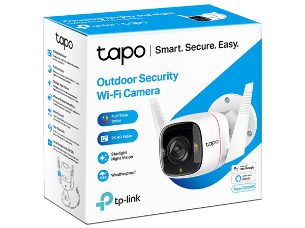 Cámara de vigilancia TP-Link Tapo C320WS, Resolución de 4MP (2560 x 1440), Visión nocturna hasta 30m, Micrófono Integrado, Wi-Fi, Audio bidireccional. - imagen 3