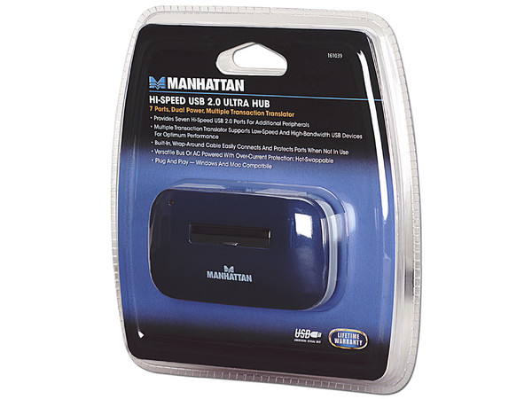 Hub USB Manhattan de 7 Puertos (Convierte 1 puerto USB en 7). - imagen 2