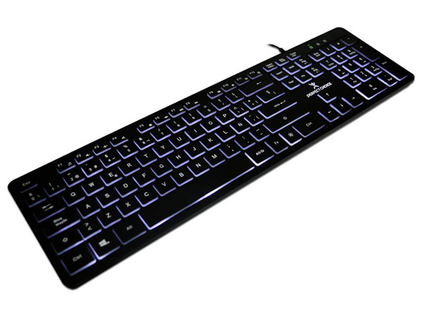 Teclado Perfect Choice PC-201304, Iluminación en Teclas para Oficina, Retroiluminación en Color Blacklight. - imagen 3