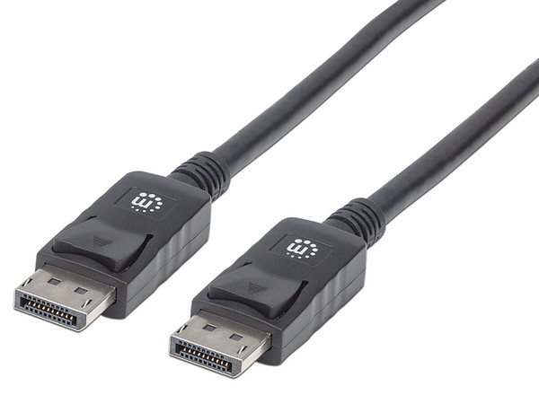 Cable de video DisplayPort (macho a macho)  Manhattan de 2 metros.