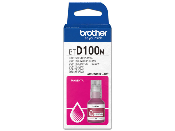 Botella de Tinta Brother BTD100M, Ultra Alto Rendimiento, Color Magenta. - imagen 2