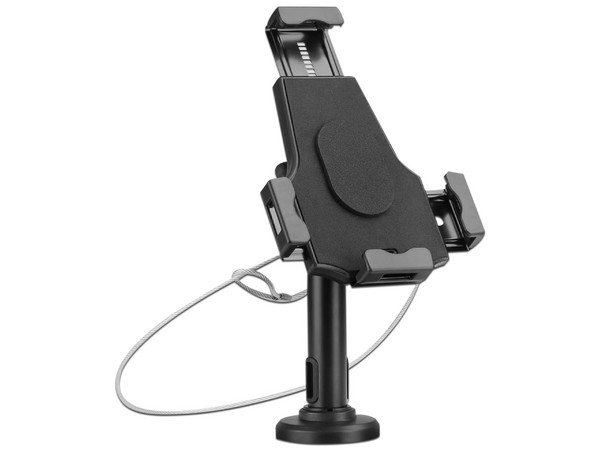 Soporte de Escritorio Manhattan para Tableta o iPad de hasta 10.5", 2 en 1, Cerradura Antirrobo.Color Negro. - imagen 2
