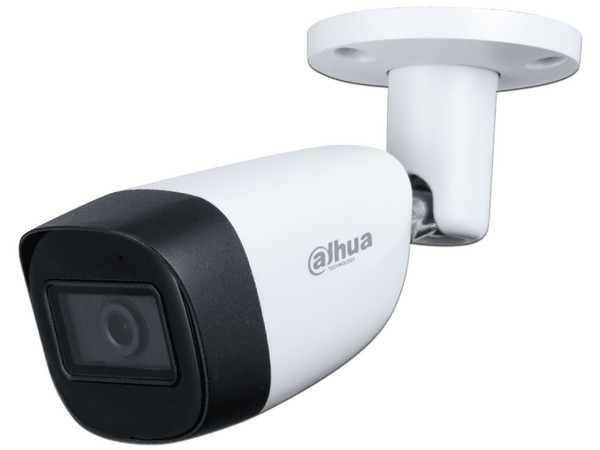 Cámara de Vigilancia Tipo Bullet Dahua DH-HAC-HFW1200CMN-A-02 de 2MP (1920 x 1080) con micrófono integrado, IR Hasta 30m, IP67.