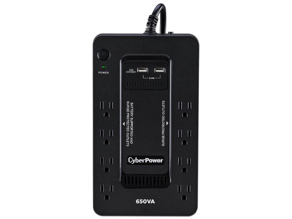 UPS No-Break CyberPower SX650U, 650VA/360W, Tecnología Standby, 8 Contactos (4 con Batería, 4 con Supresión de Picos).