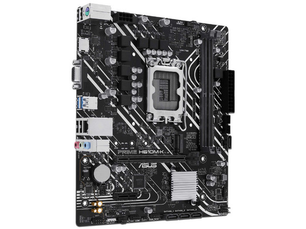 T. Madre ASUS Prime H610M-K, Chipset Intel H610,Soporta: Procesadores Intel Core 12 y 13 Gen, Socket LGA 1700,Memoria: DDR5 4800,5000,5200,5400,5600 MHz,Almacenamiento: M.2, SATA 3.0,Integrado: Audio HD, Red,Micro-ATX, Ptos: 1x PCIe 4.0 x16. - imagen 3