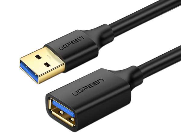 Cable de Extensión UGREEN US129 de USB 3.0 (M) a USB 3.0 (H), 3m. Color Negro.