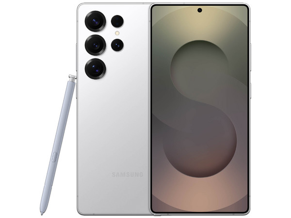 Smartphone Samsung Galaxy S25 Ultra: 
Procesador Octa-Core (hasta 4.47 GHz), 
Memoria RAM de 12GB, Almacenamiento de 512GB, 
Pantalla AMOLED de 6.8" FHD+, 
Bluetooth, Wi-Fi, 5G, 
Cámara principal de 200MP,
Android 14, Color Plateado.