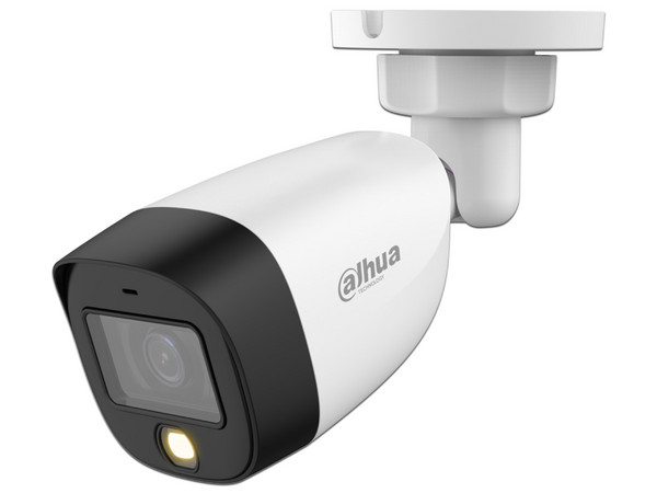 Cámara Tipo Bala Dahua DH-HAC-HFW1209CN-A-LED-S3 de 2MP, Lente de 2.8mm, Luz Blanca hasta 30m, IP67, Color Blanco.