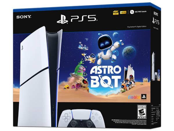 Consola PlayStation 5 Slim Edición Digital de 1TB, Incluye Videojuego Astro Bot, Color Blanco.