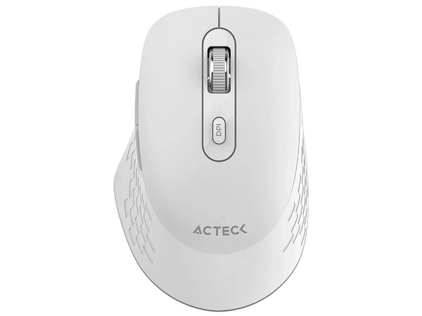 Mouse Inalámbrico Acteck Optimize Flow MI480, hasta 1600 dpi, 2.4 GHz, 6 Botones, 2 Baterías AAA Incluida, Color Blanco.