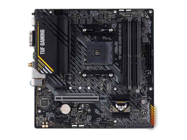 T. Madre ASUS TUF GAMING A520M-PLUS WI-FI, Chipset AMD A520,Soporta: AMD Ryzen 3ra, 4ta y 5ta Generación, Socket AM4,Memoria: DDR4 4866/3600/2133 MHz, 128GB Max,Integrado: Audio HD, Red, USB 3.2, Wi-Fi 5,SATA 3.0 y M.2,Micro-ATX, Ptos: 1xPCIEx1 - imagen 2