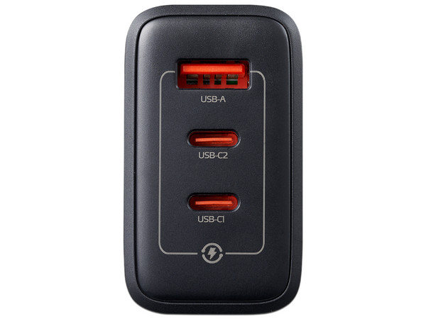 Cargador de Pared Adata Charger U de 65W, 2 puertos USB-C PD 3.0 y 1 puerto USB-A QC 3.0. Color Negro. - imagen 3