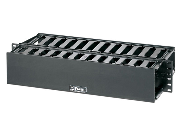 Organizador Doble de cable de red PANDUIT WMP1E de 19U. Color Negro.