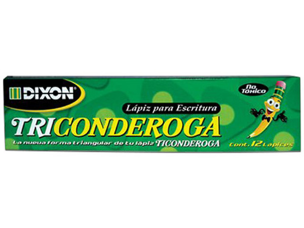 Lápiz DIXON Triconderoga 37847, Forma triangular #2, Madera, Caja con 12 piezas.