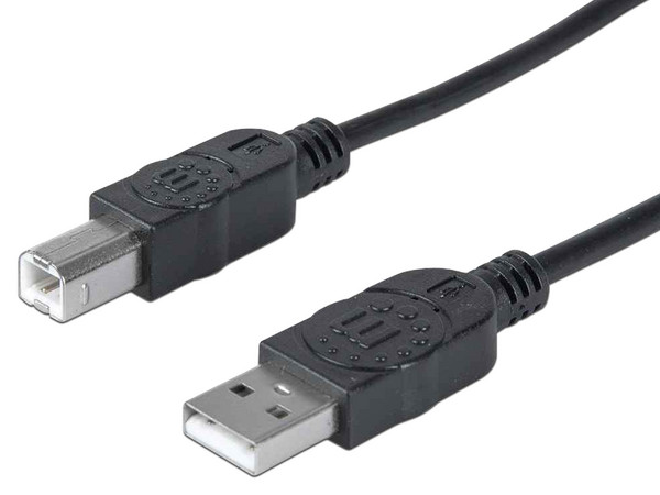 Cable Manhattan USB A macho/ B macho de 3 Mts para Impresora y Escáner.