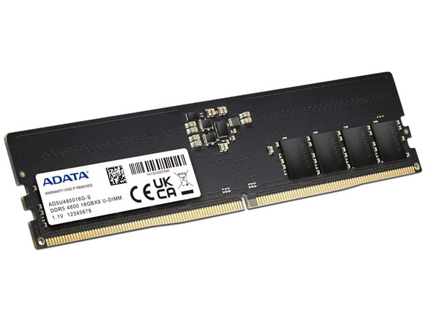 Memoria DIMM Adata, DDR5 PC5-38400 (4800MHz), CL40, 16GB, Color Negro. - imagen 2