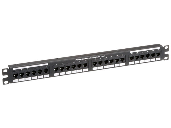 Panel de Parcheo Cat6 Panduit NK6PPG24Y, 24 puertos, 1U. Color Negro. - imagen 2