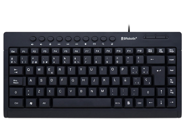 Teclado Estándar BRobotix, USB. (Versión en español) Color Negro.