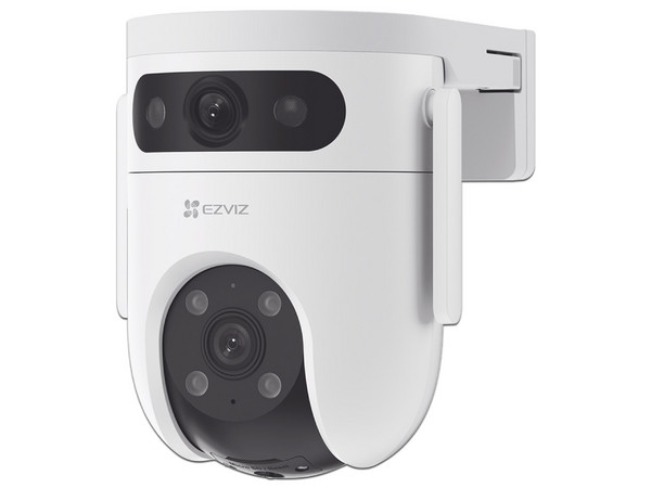 Cámara PT Tipo Domo de Doble Lente EZVIZ CS-H9C/10MP de 5MP (2880 x 1620), IR hasta 30m, Audio Bidireccional, IP65, Color Blanco.