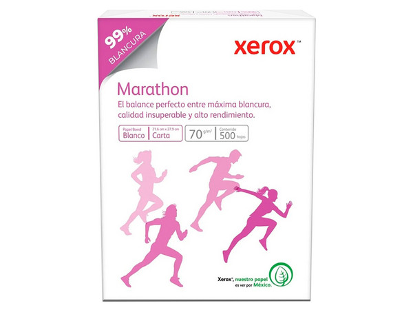 Caja de Papel Bond Xerox Color Blanco Tamaño Carta Marathon, Caja con 10 Paquetes de 500 Hojas c/u, Blancura 99%, 70G/M2 - imagen 3