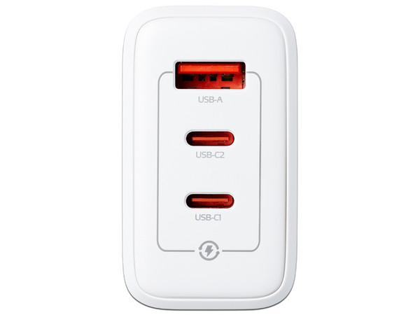 Cargador de Pared Adata Charger U de 65W, 2 puertos USB-C PD 3.0 y 1 puerto USB-A QC 3.0. Color Blanco. - imagen 3