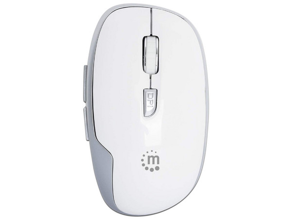 Mouse Óptico Manhattan MW6185, Inalámbrico, RF Inalámbrico, 1.600DPI, Color Blanco.