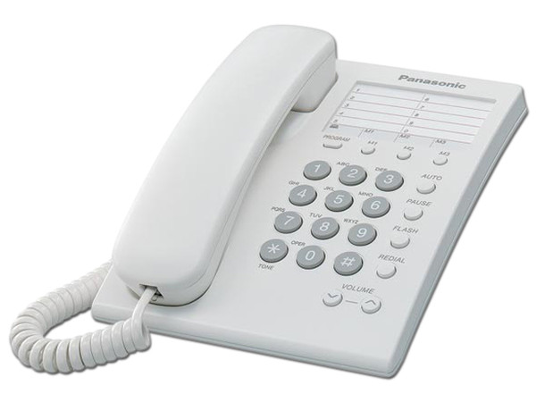 Teléfono Panasonic KX-TS550ME analógico de 13 entradas. Color Blanco.