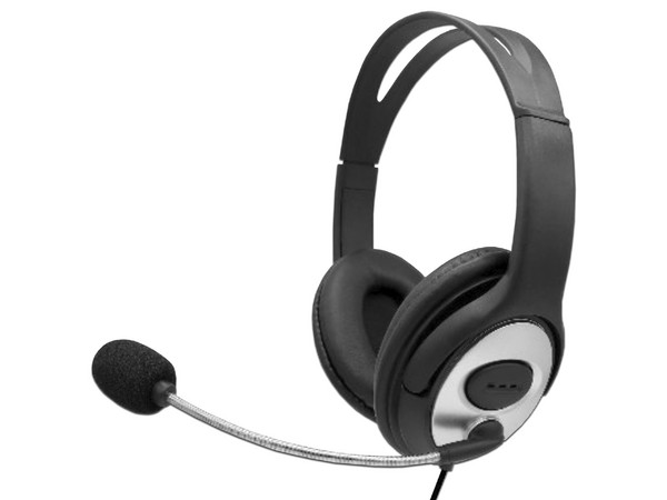 Audífonos con Micrófono Tipo Diadema BRobotix 263953, USB. Color Negro