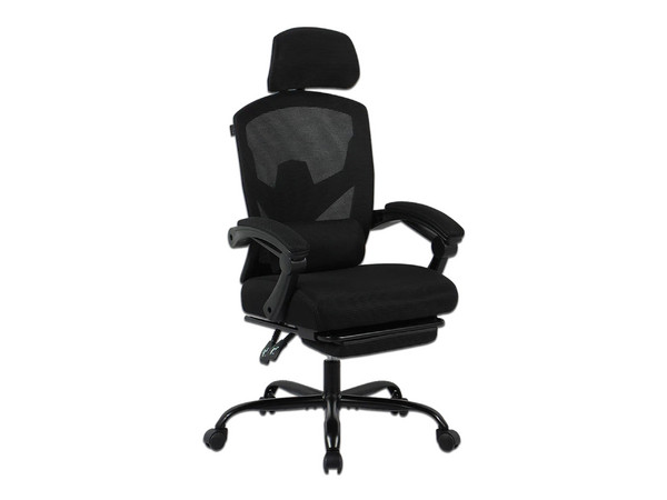 Silla Gamer Balam Rush Bolt Nou B, Soporta hasta 130kg, Reposapiés, Cojín cervical. Color Negro.