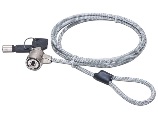 Candado de seguridad Manhattan 440271 con llave de 1.4m. Color Gris.