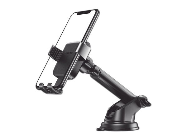Soporte para Smartphone UGREEN 80871 de 4.7" a 7", Con Ventosa, Diseño de Sujeción en Triangulo, Color Negro.