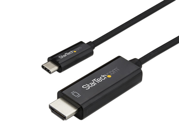 Cable adaptador Startech de USB-C a HDMI, 1m. Color negro.