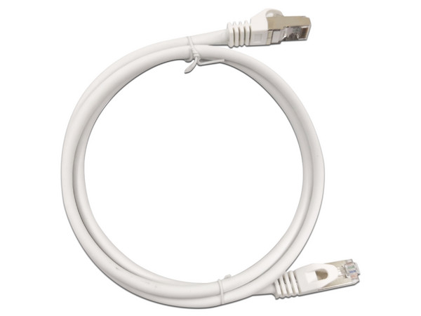 Cable de red LINKEDPRO LP-STP-6A-100-WH, Patch Cord Cat6A 10G blindado, 1M, Color Blanco.