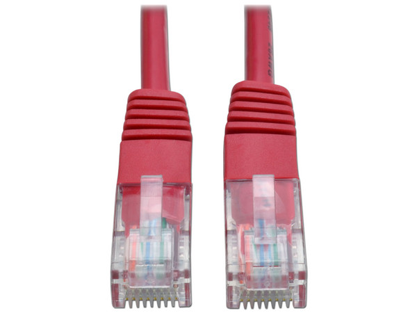 Cable de red Tripp Lite RJ-45 (M-M), Cat5e de 30.5 cm. Color Rojo.